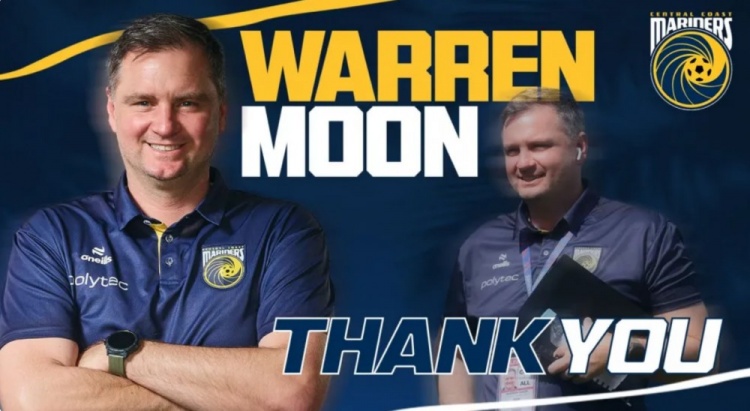 官方：中央海岸水手主帅沃伦·穆恩本赛季结束后离任