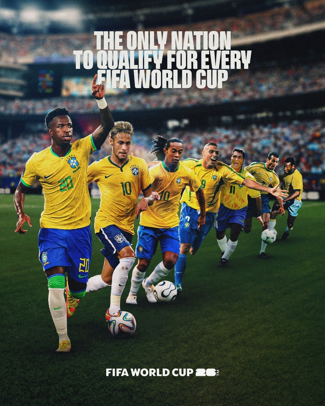 含金量还在上升！五星巴西23届世界杯全勤 四星意大利连续3届缺席