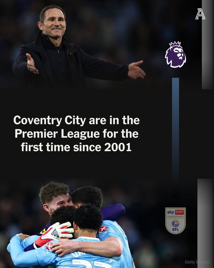 时隔25年重返英超！考文垂8年内从第四级别联赛到英超