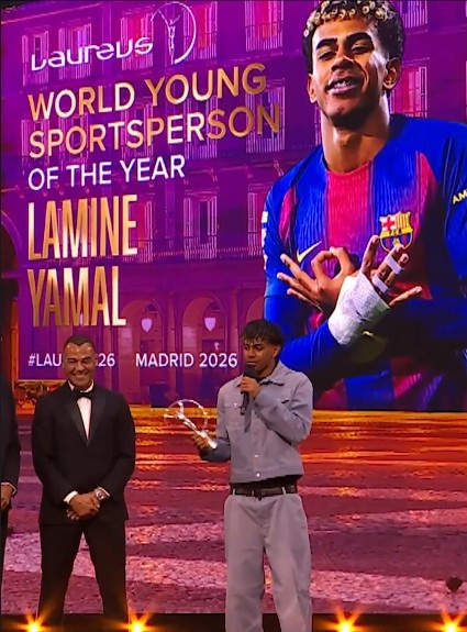 亚马尔：能成首位获劳伦斯年度最佳青年运动员奖的人，是一种骄傲