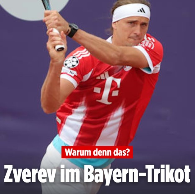 兹维列夫公开赛身穿奥利塞球衣，昨晚现场观战并前往更衣室祝贺