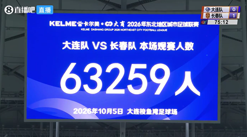 东北超决赛大连vs长春63259人 创造中国业余足球&梭鱼湾上座纪录