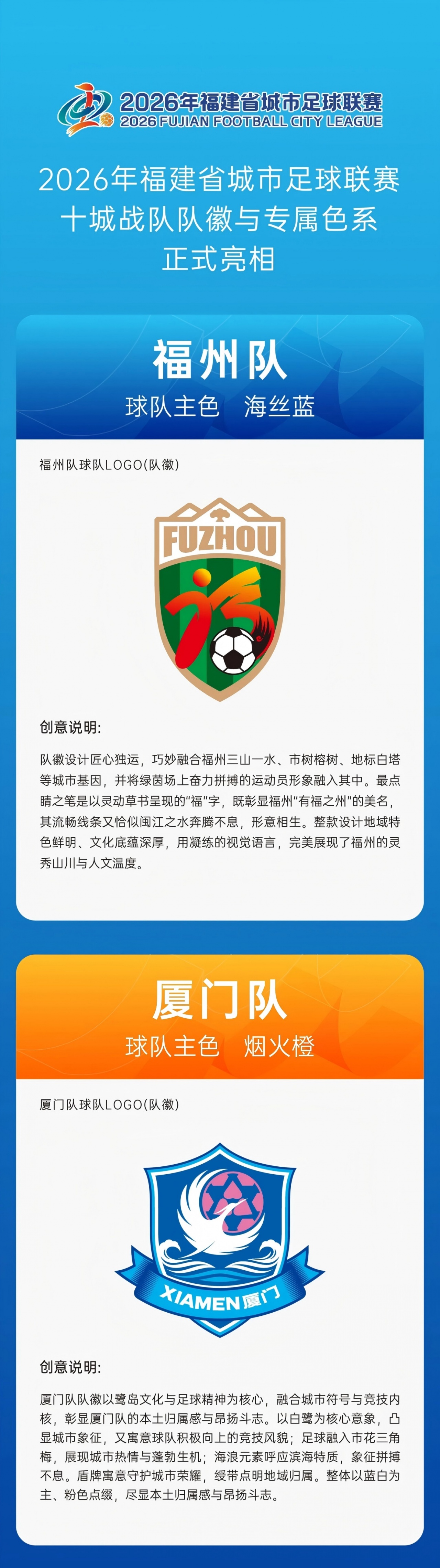 福聚八闽 爱拼会赢！闽超九市一区会徽一览，彰显八闽精神