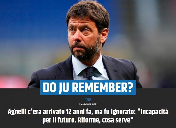 阿涅利12年前忠告：不革新就会灭亡，意大利在最鼎盛时期没有远见