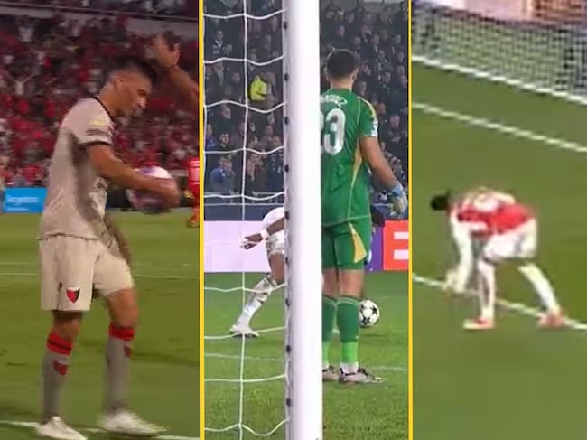 又是手接球争议！此前加布“孩子般错误”没判点，明斯被判点