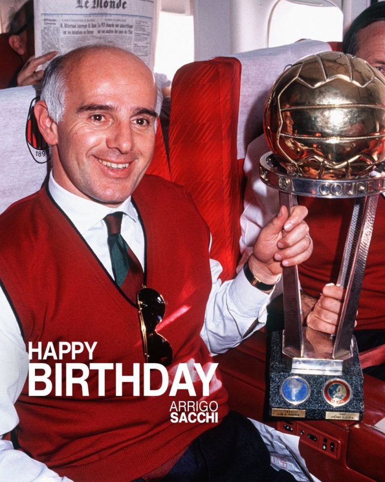 米兰官方祝萨基80岁生日快乐：永远走在时代前沿的革新者