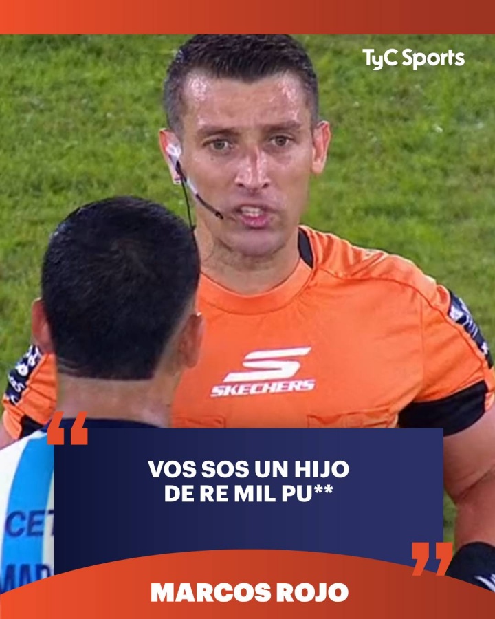 上头了！36岁罗霍阿根廷联赛肘击夸尔塔被罚下，还骂裁判混蛋