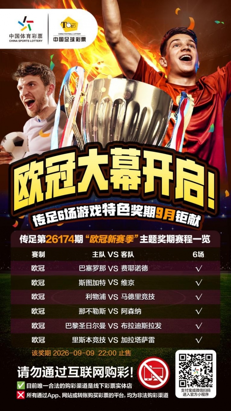 欧冠大幕开启！传足特色奖期第26174期聚焦欧冠新赛季