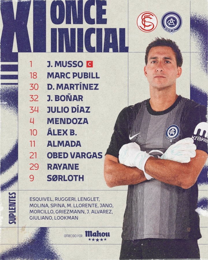 马竞客战塞维首发：马竞继续大轮换！格子、小蜘蛛、卢克曼均替补